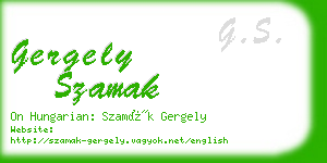 gergely szamak business card